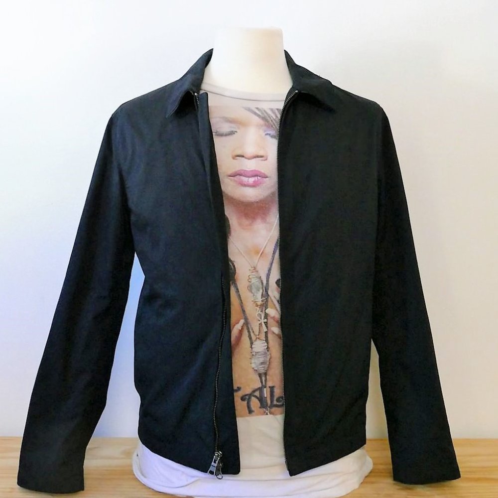 Banana Republic Black Double Zip Front Jacket sz S